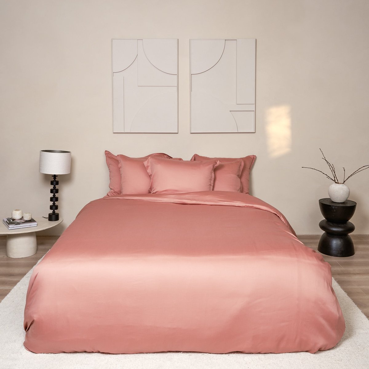 Coco & Cici - TENCEL - Sateen Dekbedovertrek Terra Roze - 260x220 + 2 kussenslopen 60x70