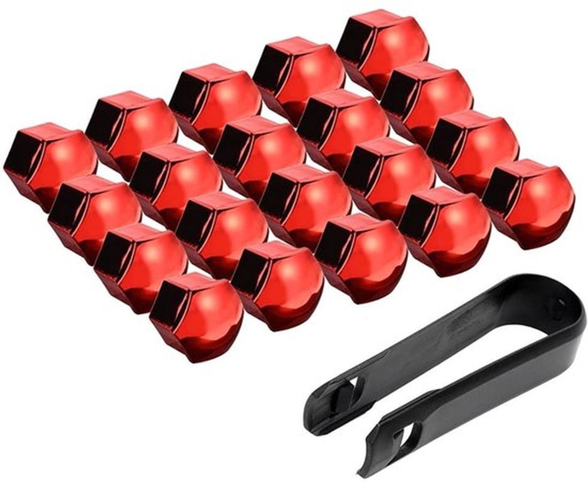 Wielmoer Cap 21mm - 20 Stuks - Duurzaam - Stofdichte Bescherming - Eenvoudig te Installeren - Hoogwaardig Plastic - Wielmoerdop