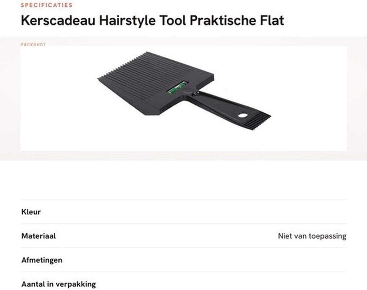 Hairstyle Tool Praktische Flat Top Clipper - Kammen - Voor Mannen - Zwart - Flattopper - Lichtgewicht - Hairstyling Tool
