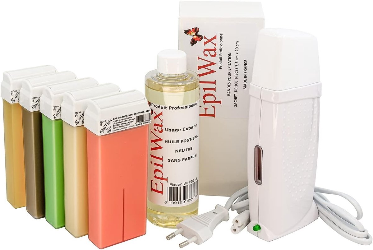 Haarverwijderingsset - Bont - 1.8 kg - Professionele Waxverwarmer met Roll-On Wax en Strips - Voor Thuisgebruik