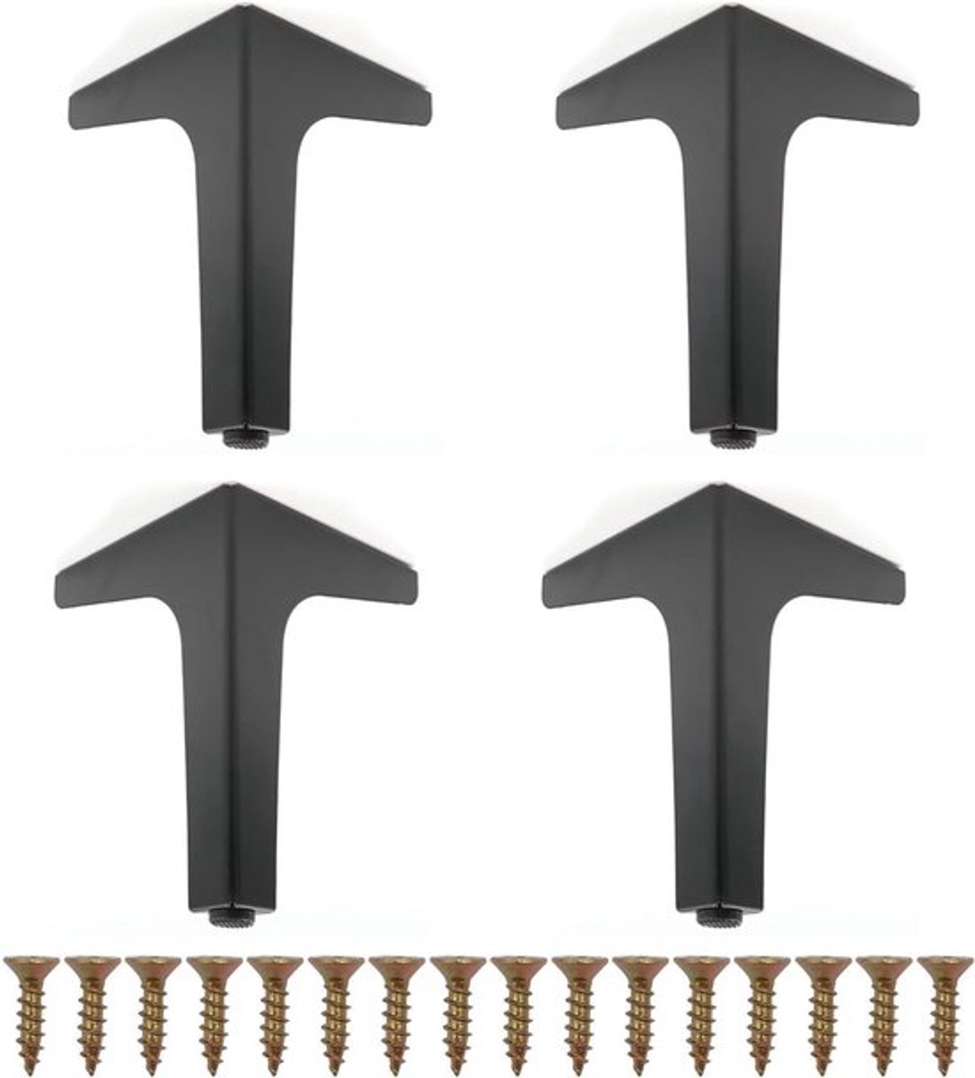 Verstelbare Meubelpoten 15 cm - Stabiele Vervangende Poten voor Kasten en Tafels, Belastbaarheid tot 500 kg, Inclusief Schroeven en Montageaccessoires