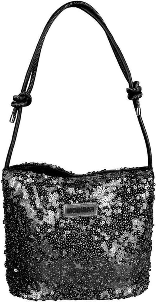 Glanzende pailletten handtas voor vrouwen - Dames tote bag met leren schouderband voor feest, bruiloft en Avonduitjes
