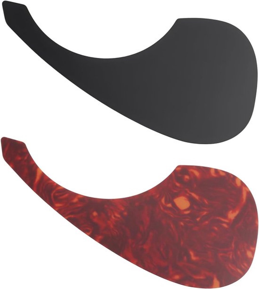 - Gitaaraccessoire - Anti-krasbescherming - Zelfklevend - Slagplaat - Akoestische gitaar - Zwart/Tortoise - 2 Stuks.