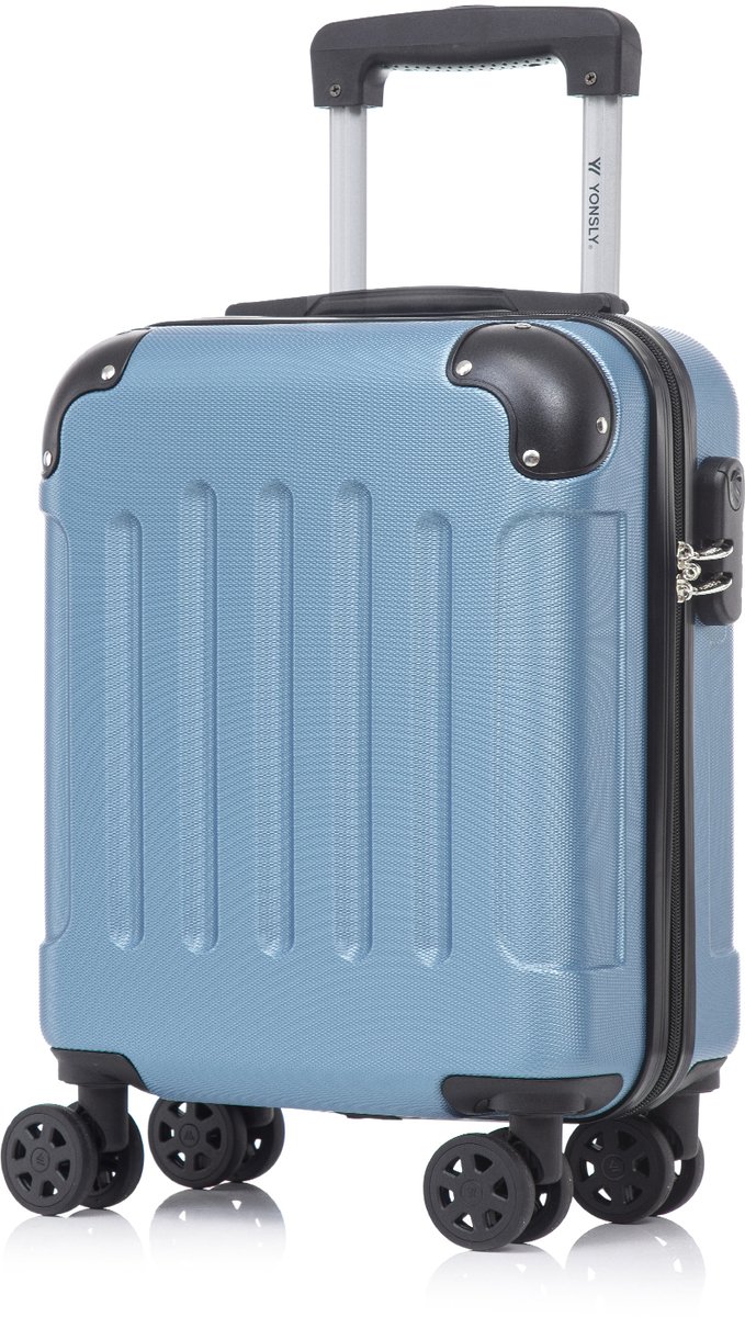 YONSLY Handbagage Koffer - 46x31x20 cm - Reiskoffer 25L - Grijsblauw