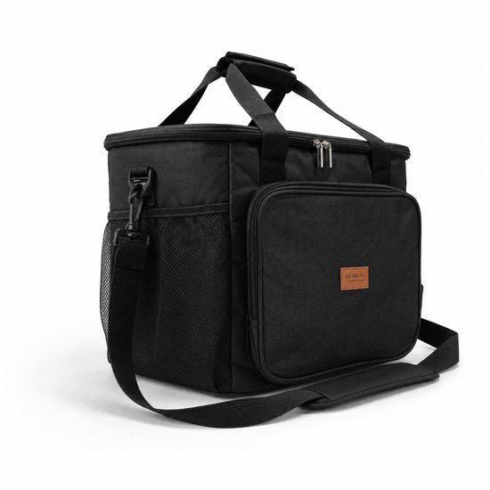 RHEINBERG - Koeltas 25L - Geïsoleerde Koeltas - Lekvrij & Waterdicht - Met Schouderband - Koeltas voor Strand, Picknick, Auto & Werk - Zwart van RHEINBERG — afbeelding 2