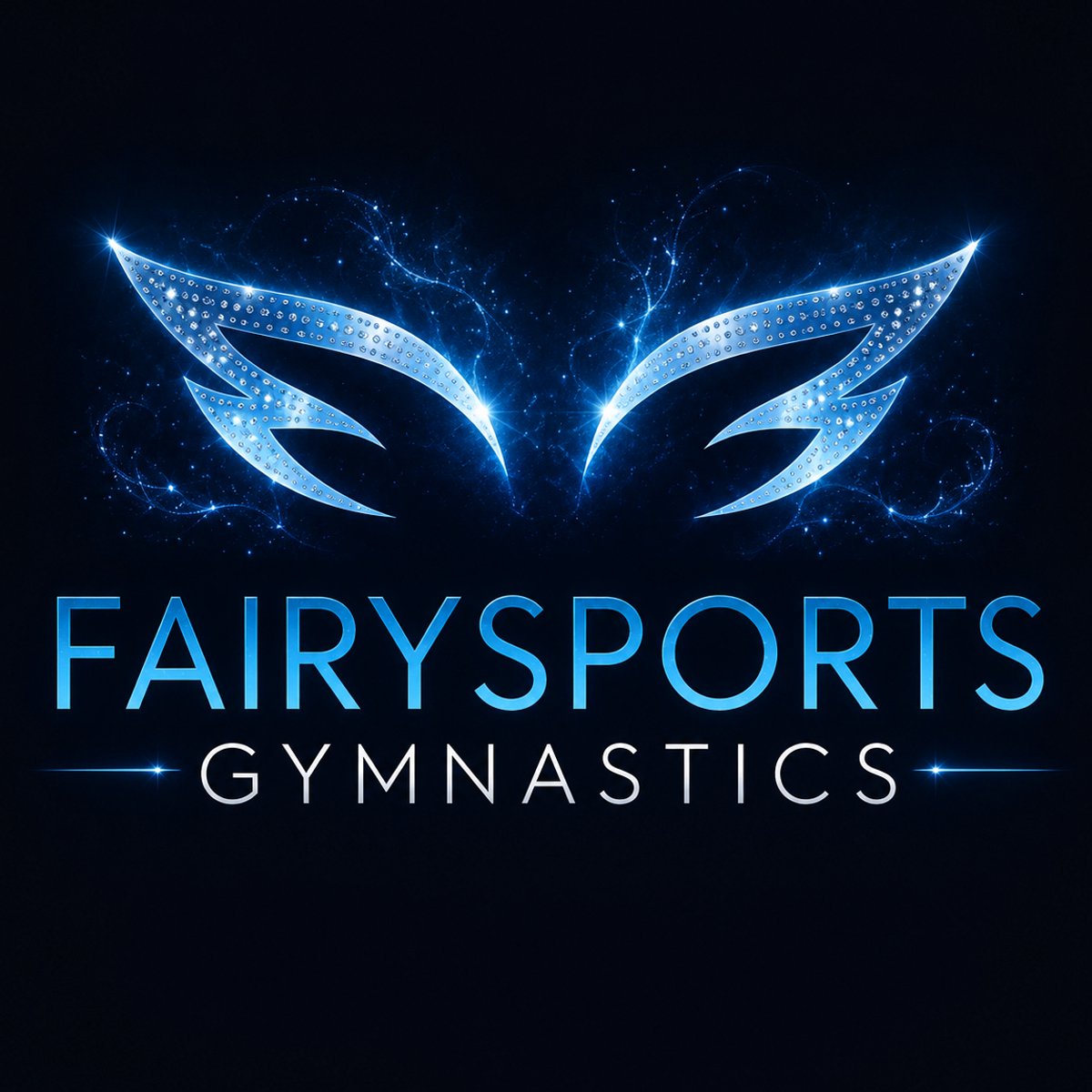 Fairysports Turntopje Grace Blauw topje maat 164 meisjes gympakje blauwe met gekleurde steentjes