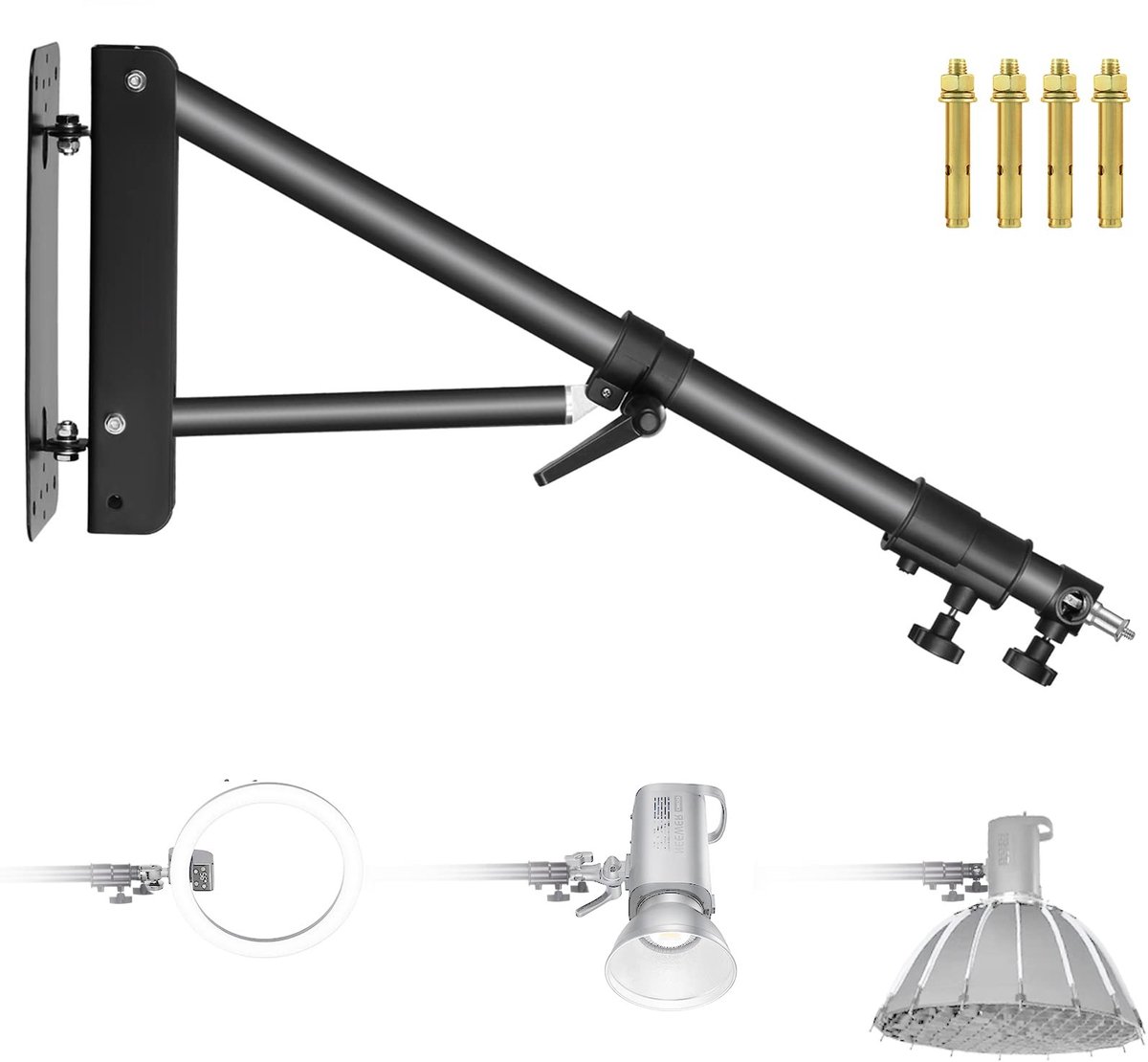Solidchoice - Wandgemonteerde Boomarm voor Fotografie met 180° Rotatie