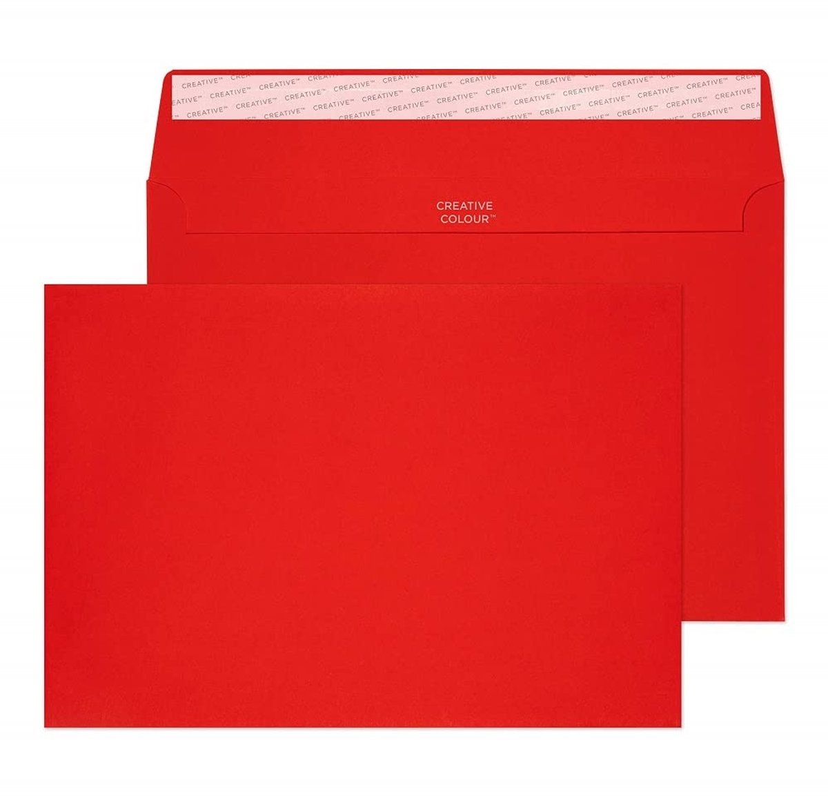 Solidchoice - Creatieve Kleur C5 162 x 229 mm 120 gsm Peel & Seal Enveloppen Pillar Box Red