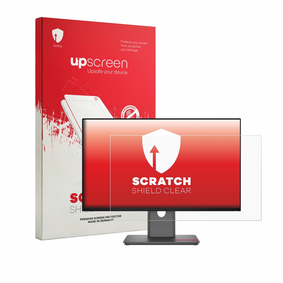 upscreen - Screenprotector voor Lenovo ThinkVision P24QD-40 - Folie Beschermfolie transparant