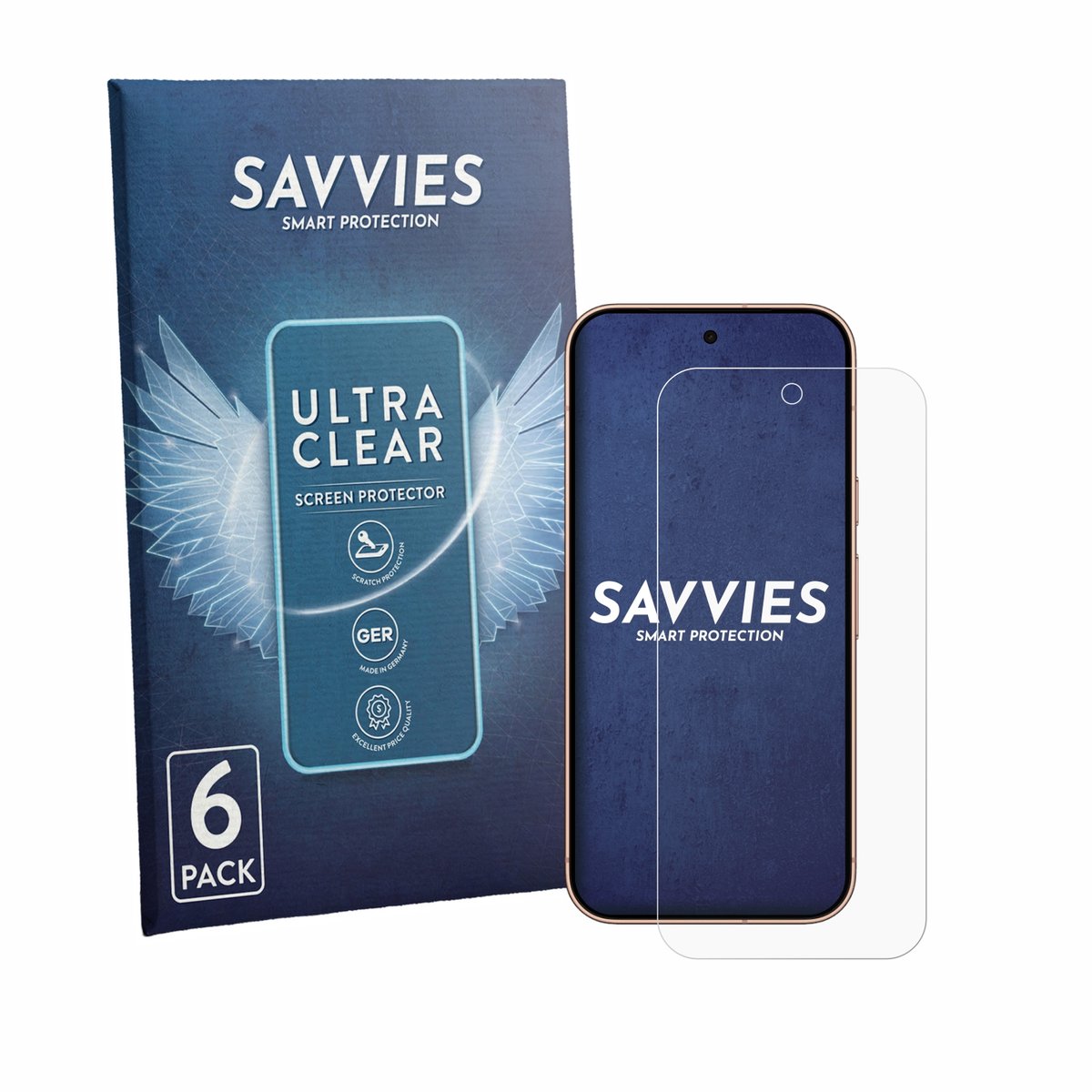 Savvies - Screenprotector voor Google Pixel 11 Pro - Folie Beschermfolie transparant 6 Stuks