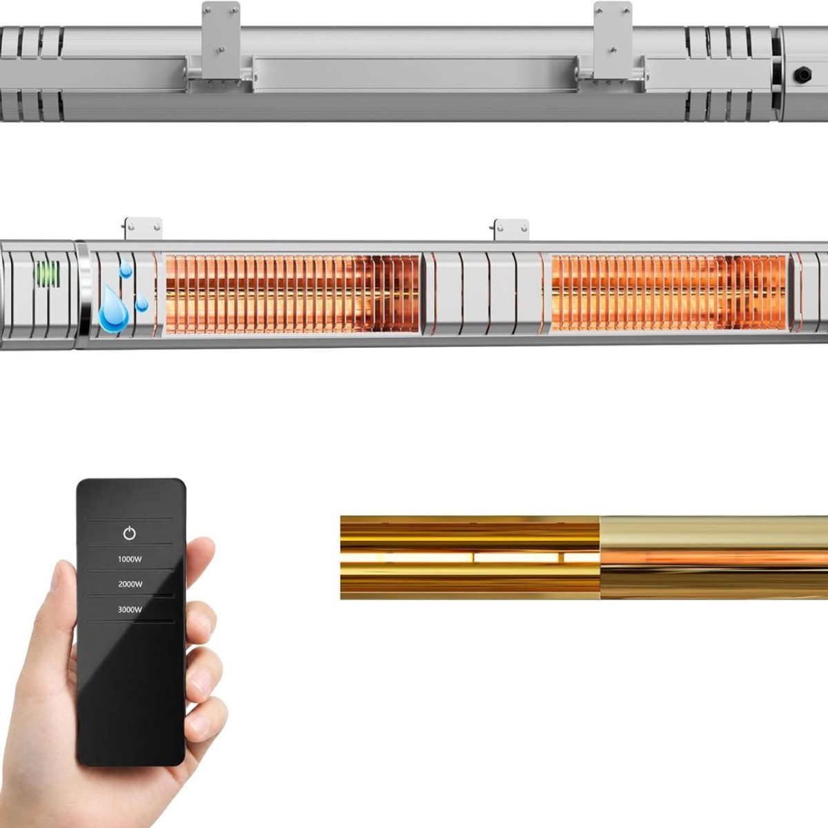 Zavio® Terrasverwarmer Elektrisch - Heater Buiten - Ventilatorkachel