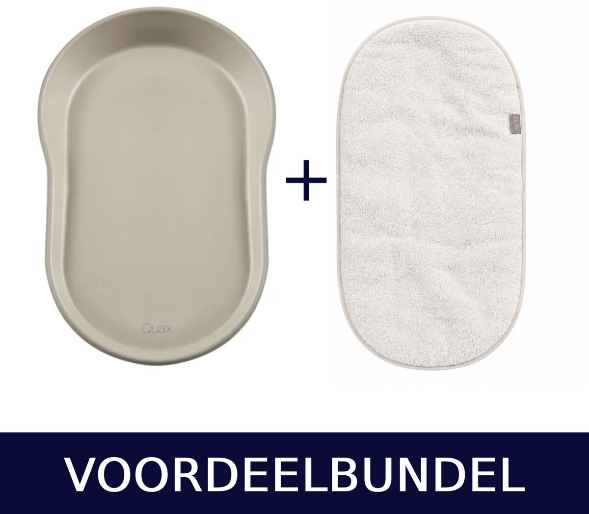 Quax Mamee Aankleedkussen Tijm + Badstof Inlegkussen Clay – 2-delige Set