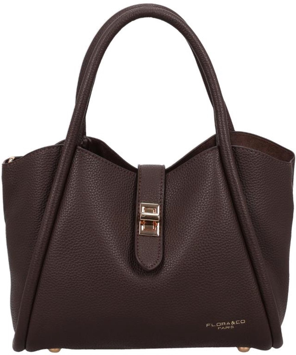 Flora & Co Goldie Medium Handtas Dames - Imitatieleer - Donker Bruin