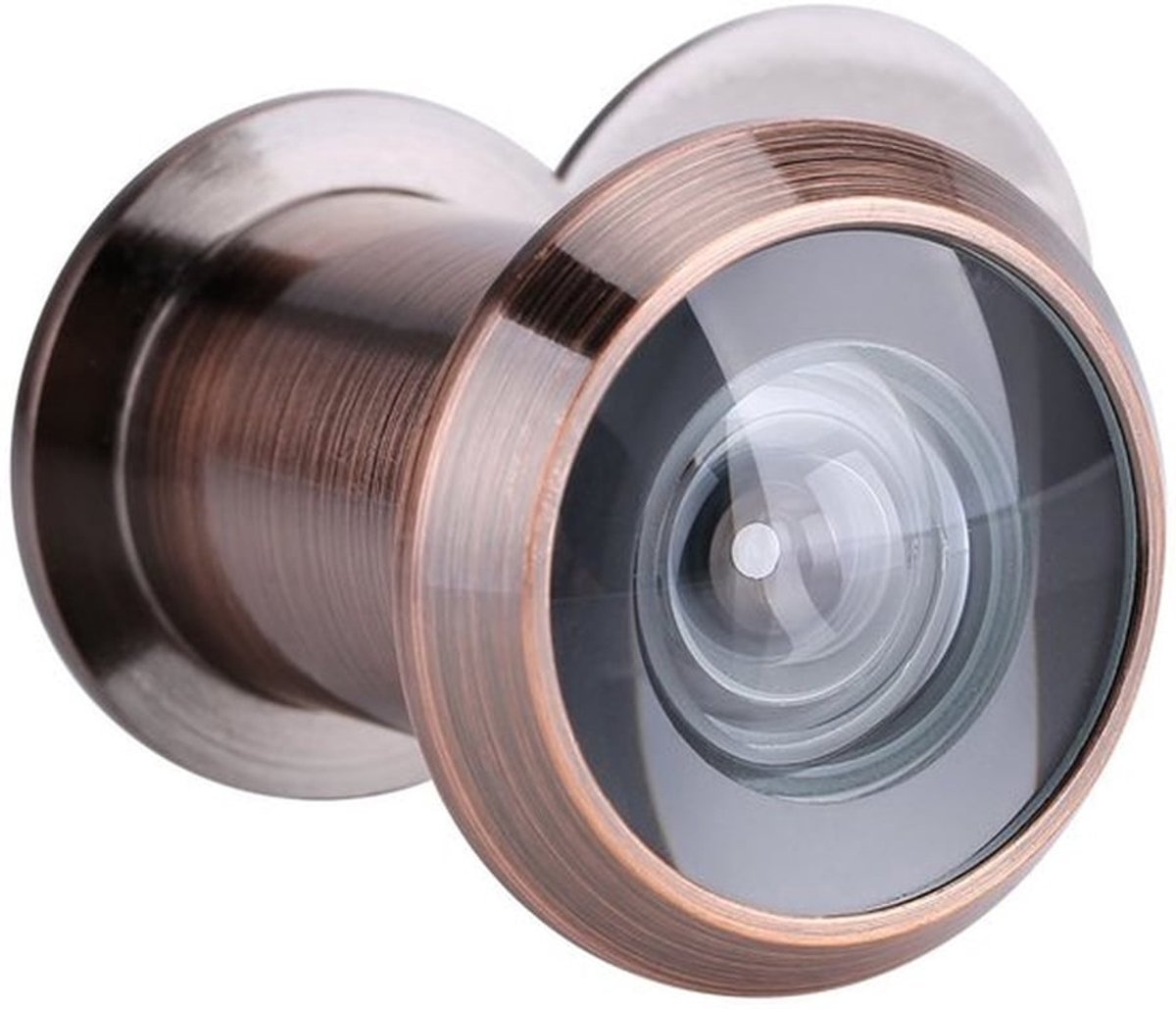 Deurkijker HD - Groothoek - Anti-diefstal - Rood brons - Optisch glas - Deuraccessoires - Geschikt voor alle deuren