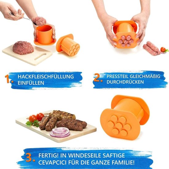 Gehaktbalmenmaker - Pers, worstpers, worstpers, keukenworstpers, barbecueworstpers, persgereedschap, worstvorm, ovenpers van Merkloos — afbeelding 2