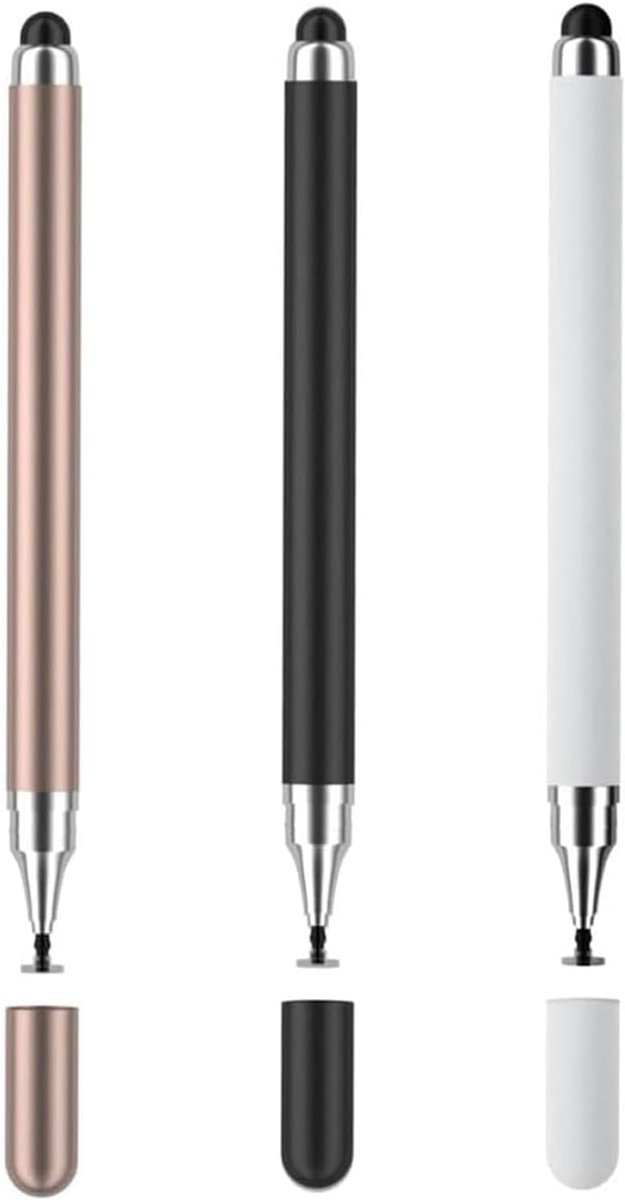 Claoner Touchscreen pen - 3 precisie pennen - 2-in-1 - Universeel - Voor Apple Android Switch