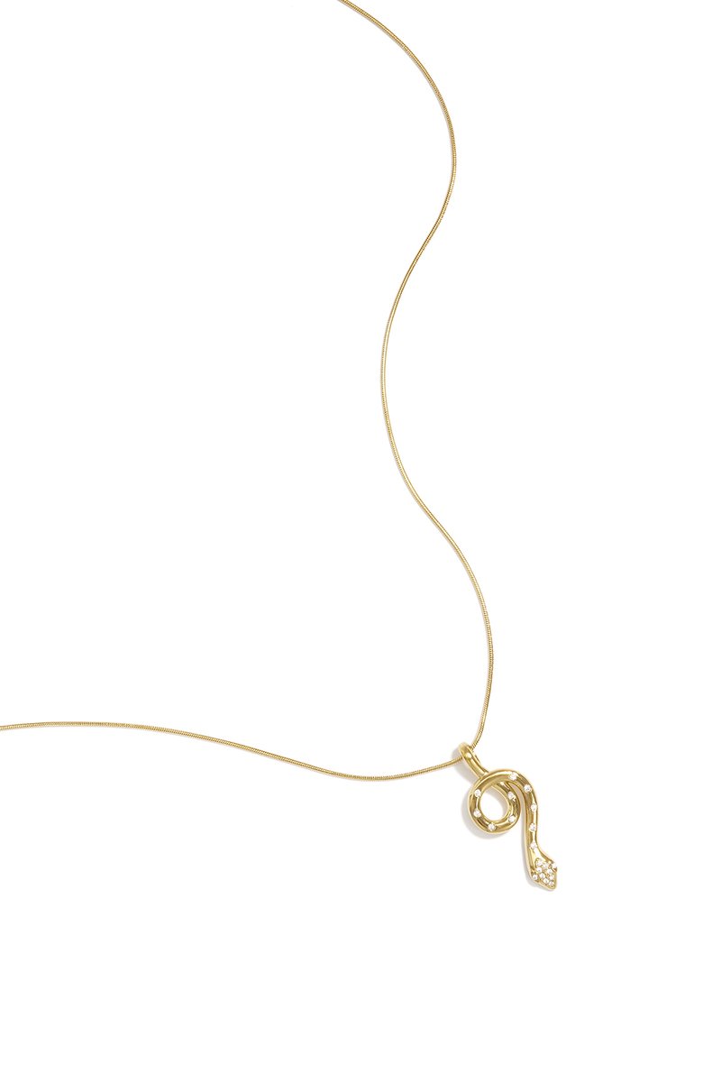 Ketting met Slangen Hanger – Simple Daily Simple Series - RVS- Goud