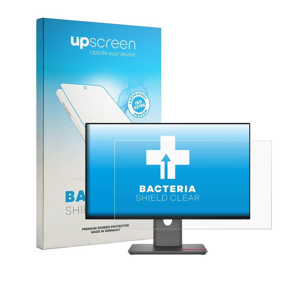 upscreen - Screenprotector voor Lenovo ThinkVision P24QD-40 - Folie Beschermfolie transparant antibacterieel
