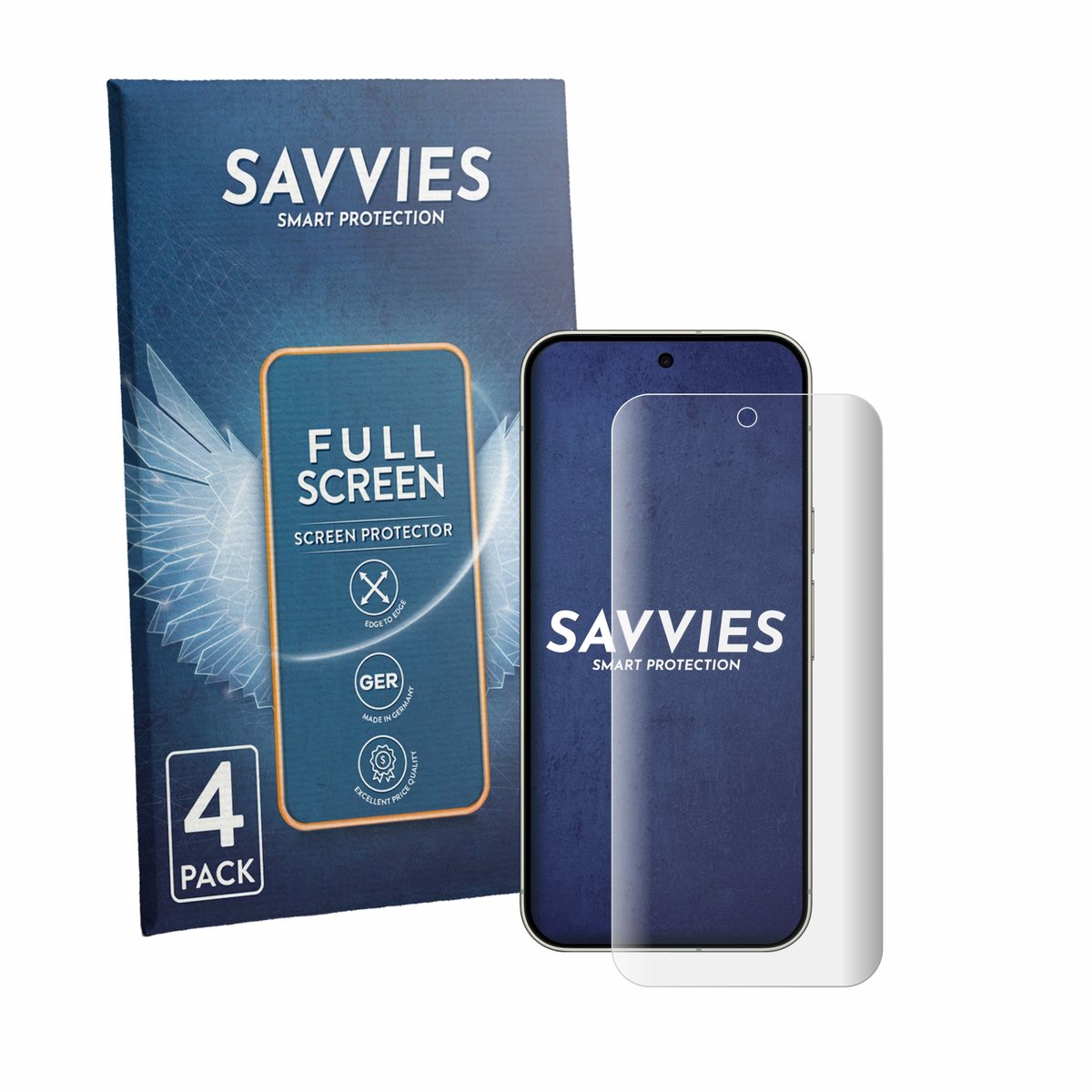Savvies - Screenprotector voor Google Pixel 11 Pro XL - Folie Beschermfolie transparant volledig dekking 4 Stuks