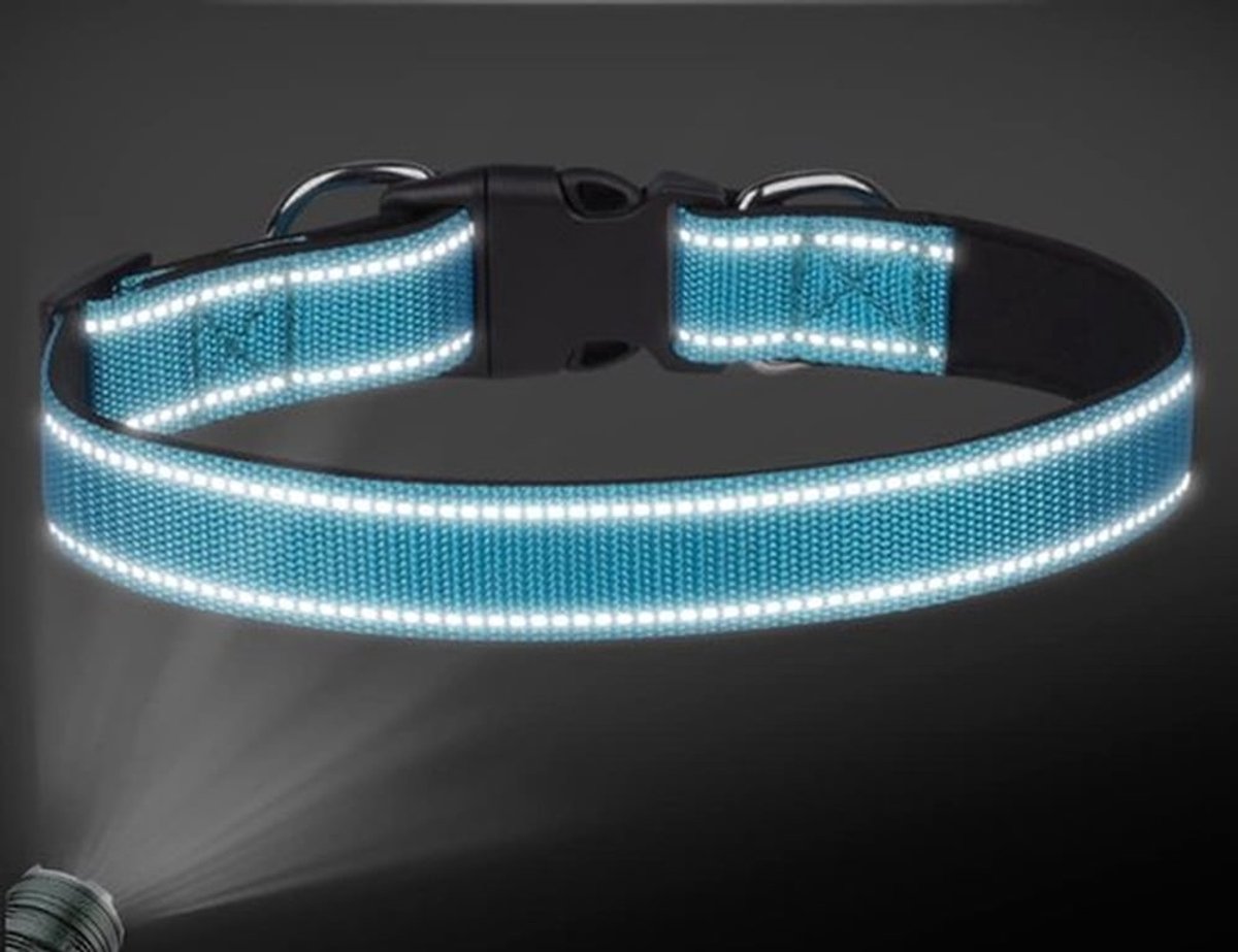 Hondenhalsband Gewatteerd - Verstelbaar - Reflecterend - Zacht Neopreen - Maat S/M/L - Geschikt voor Kleine/Middelgrote/Grote Honden - Hondentuig