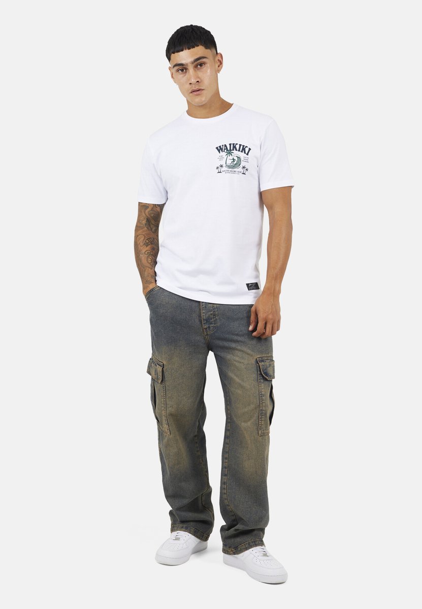 Brave Soul - T-shirt - Katoen - Mannen - Maat S - wit