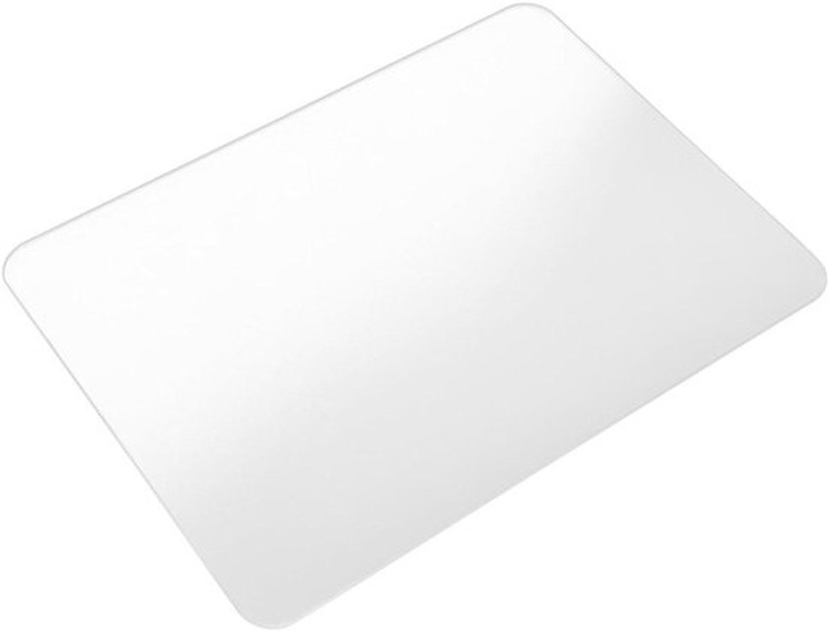 Bureauonderlegger Glas - Muismat Bureaumat - Comfortabel Werken - Harde Glasconstructie - 25 x 20 cm - Transparant