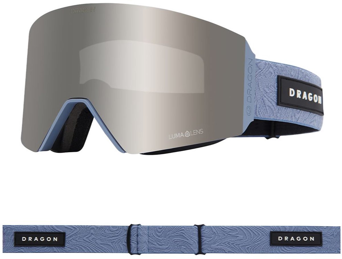 Dragon Alliance RVX MAG OTG Skibril - Steel Blue/Silver Ionized & Amber