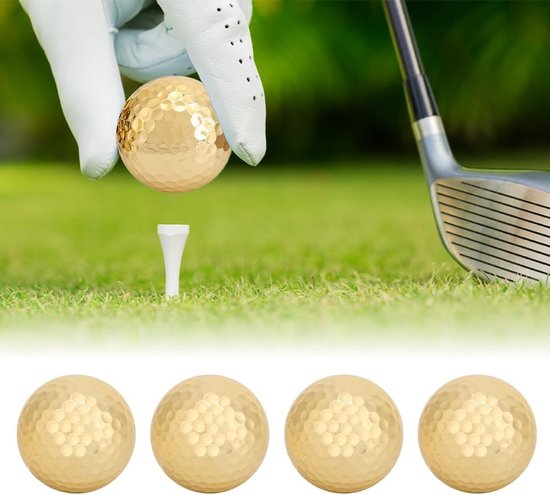Dubbele Laag Gouden Golfbal voor Verhoogde Zichtbaarheid, Perfecte Decoratie en Cadeau voor Golfers, Beginners en Sportliefhebbers — afbeelding 3