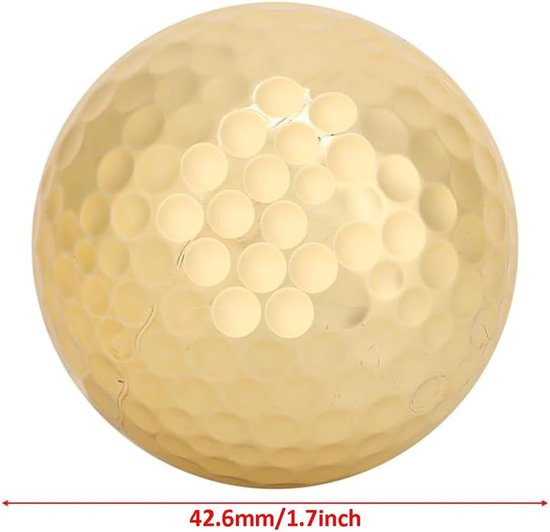Dubbele Laag Gouden Golfbal voor Verhoogde Zichtbaarheid, Perfecte Decoratie en Cadeau voor Golfers, Beginners en Sportliefhebbers — afbeelding 5