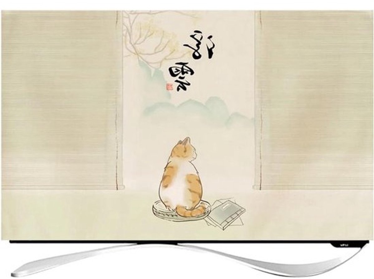 TV Hoes - Scherm Beschermer - Stofvrij Houden - Ademend Materiaal - 28 Inch - Paars