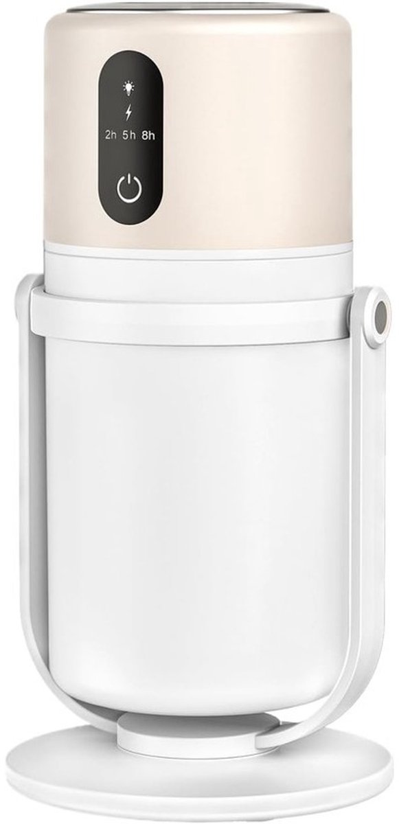 Luchtbevochtiger Bureau - Vernevelaar Kamer - Binnenklimaat Verbeteren - Stille Werking - 300 ml Reservoir - Crèmekleurig