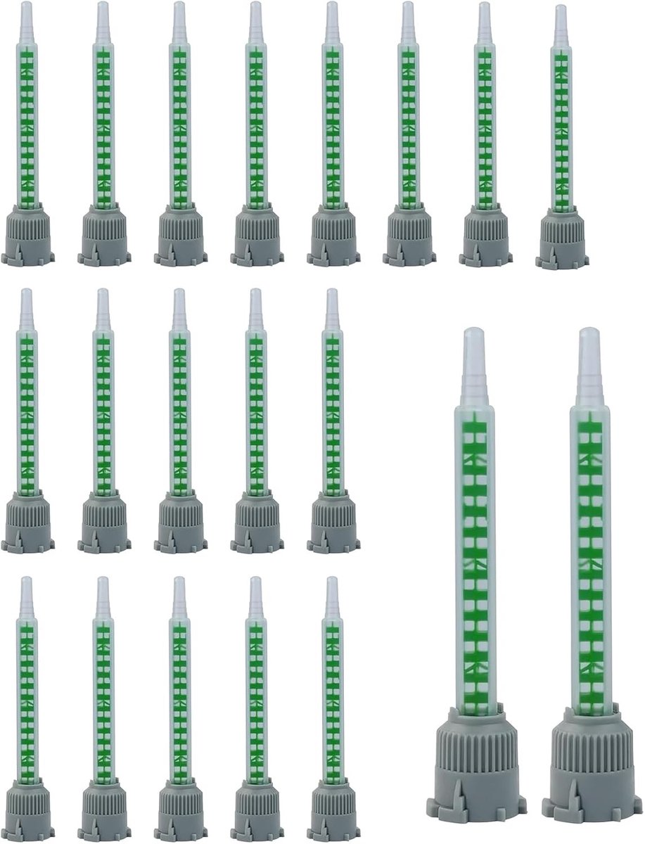 20 Stuks Statistische Mengmondstukken voor 2K Lijm, Perfect voor Plastic Hechting en Precisie Menging
