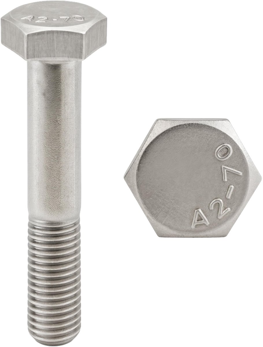 schroeven M6 x 80 mm met gedeeltelijke draad - set van 50