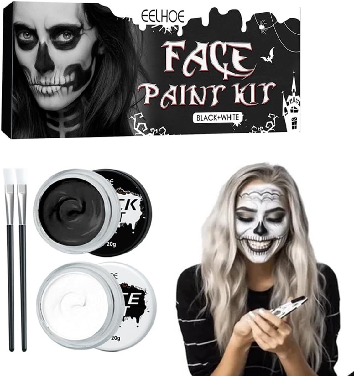 Creepy Realistische Halloween Makeup Set voor Vampiers en Zombies, Perfect voor Kinderen en Volwassenen, Inclusief Accessoires en Kleuren