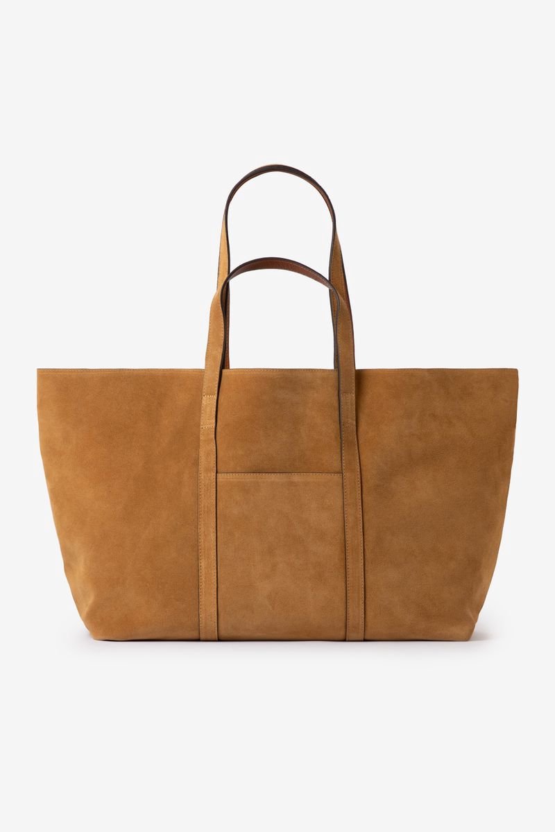 Sissy-Boy - Donkergele suéde leren shopper