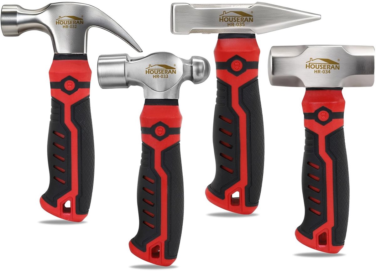 Mini Hamer Set - 4 Stuks met Korte Handgreep