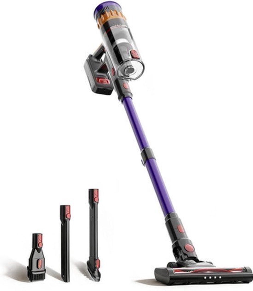 Draadloze Stofzuiger – Stofzuiger Zonder Snoer – Handstofzuiger – Steelstofzuiger – Kruimelzuiger – 40.000 Pa Zuigkracht – 42 Minuten Batterijduur