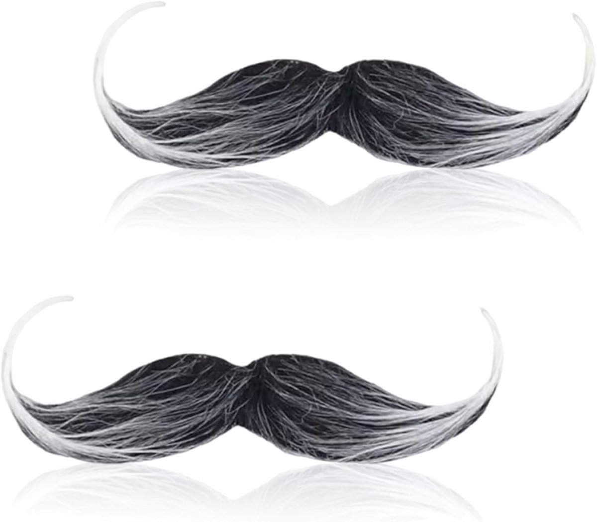 Set van 2 Hechtingen voor Snorren, Nepbaarden voor Kostuums, Perfect voor Feestdagen en Carnaval, Realistische Snor en Baard Accessoires