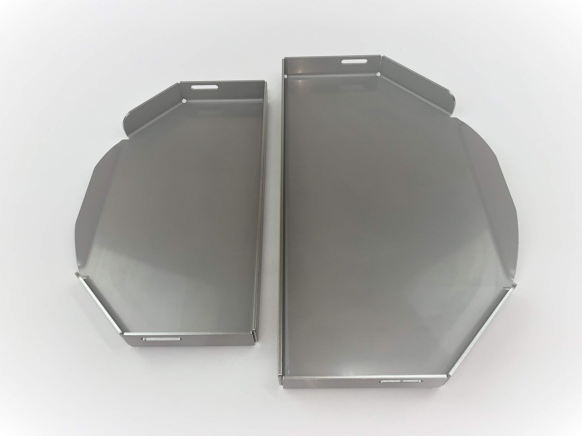 Grillplaat Plancha voor 57-60 'er kettle barbecue - Roestvrijstaal 1.4301