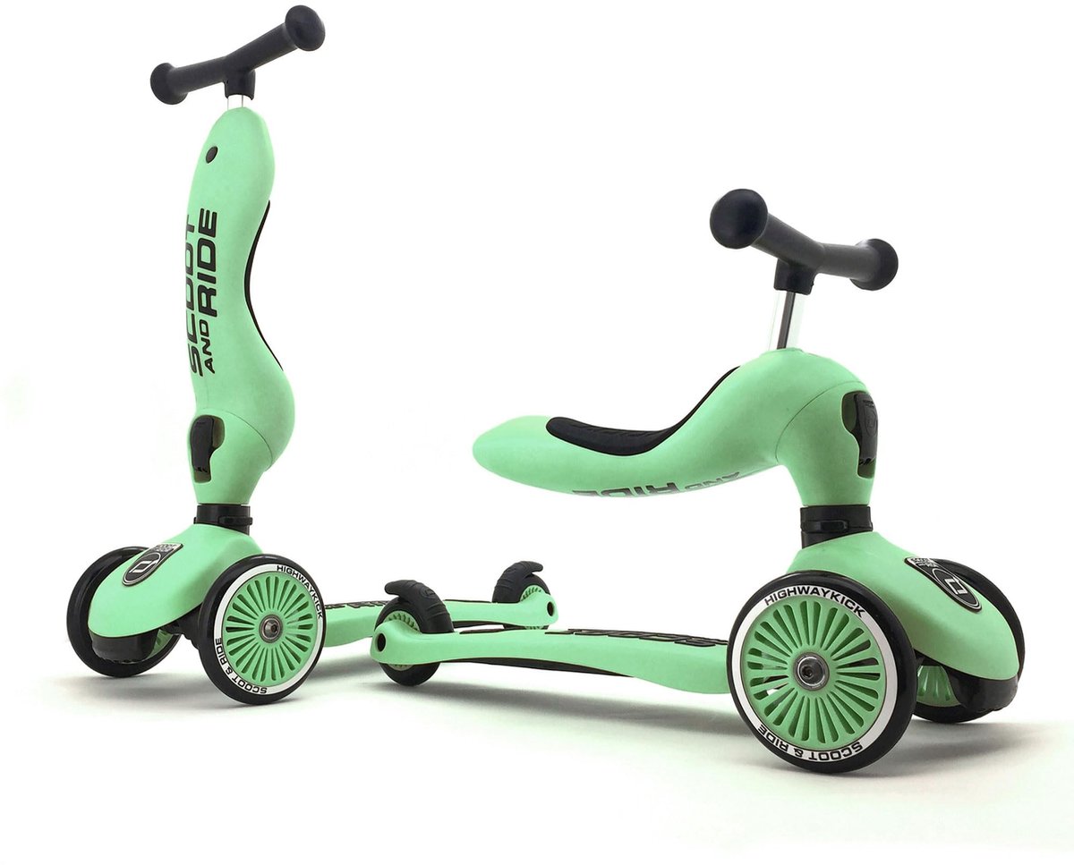 2-in-1 Kickboard met Zitje - Kiwi