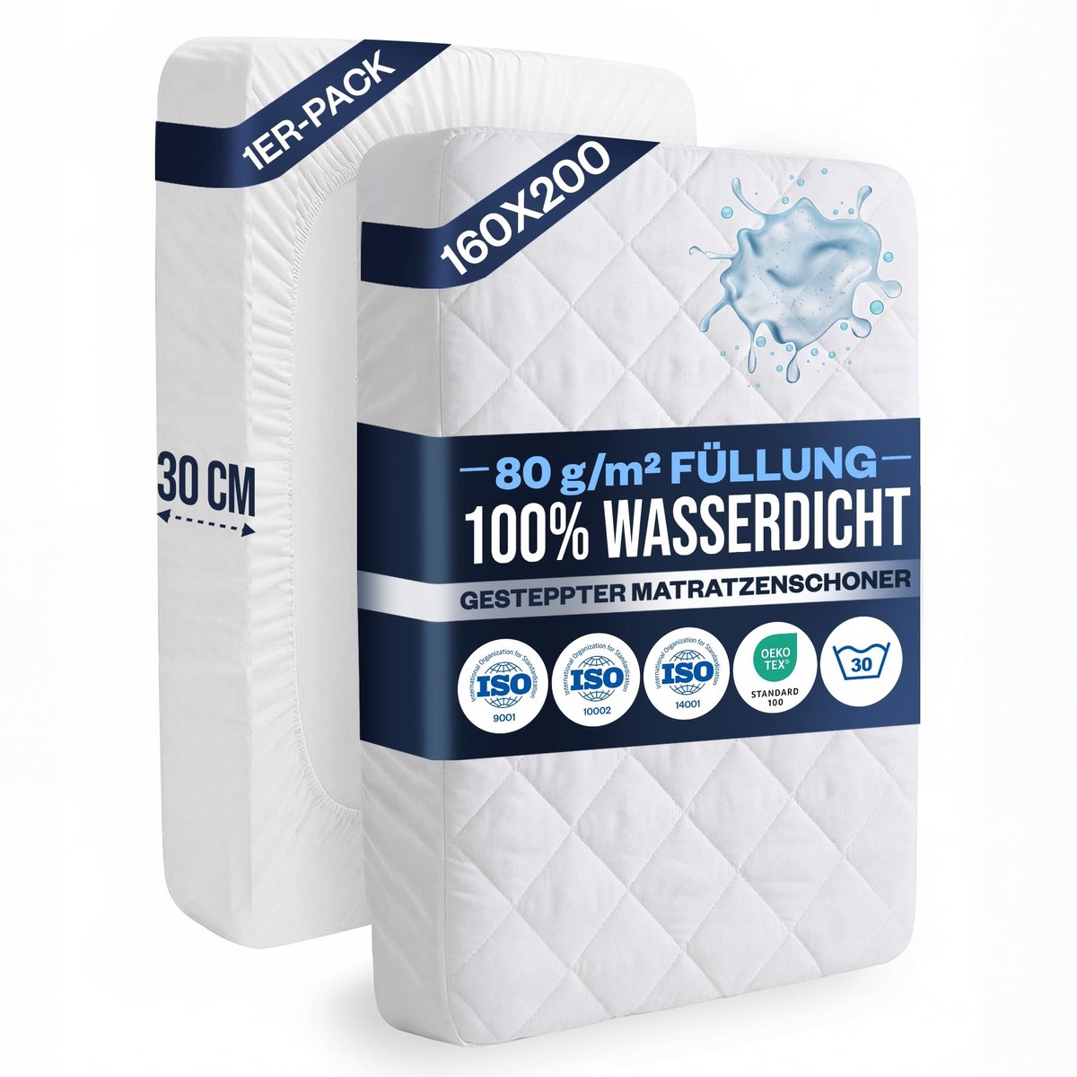 Matrasbeschermer 160 x 200 cm - Waterdicht en ademend