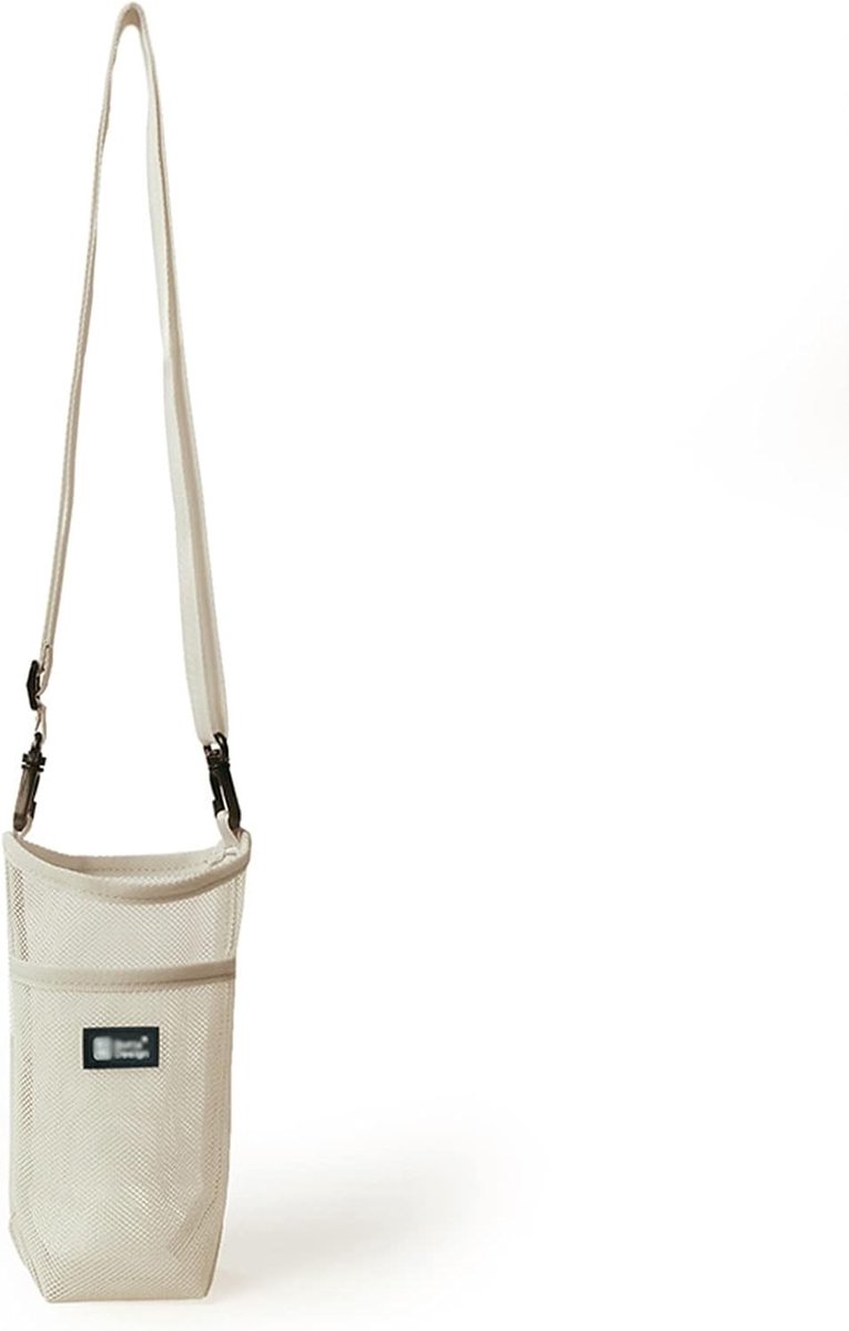 Vouwbare en Lichtgewicht Waterfles Tas voor Rugzak, Ideaal voor Wandelen, Fietsen en Reizen, Beige