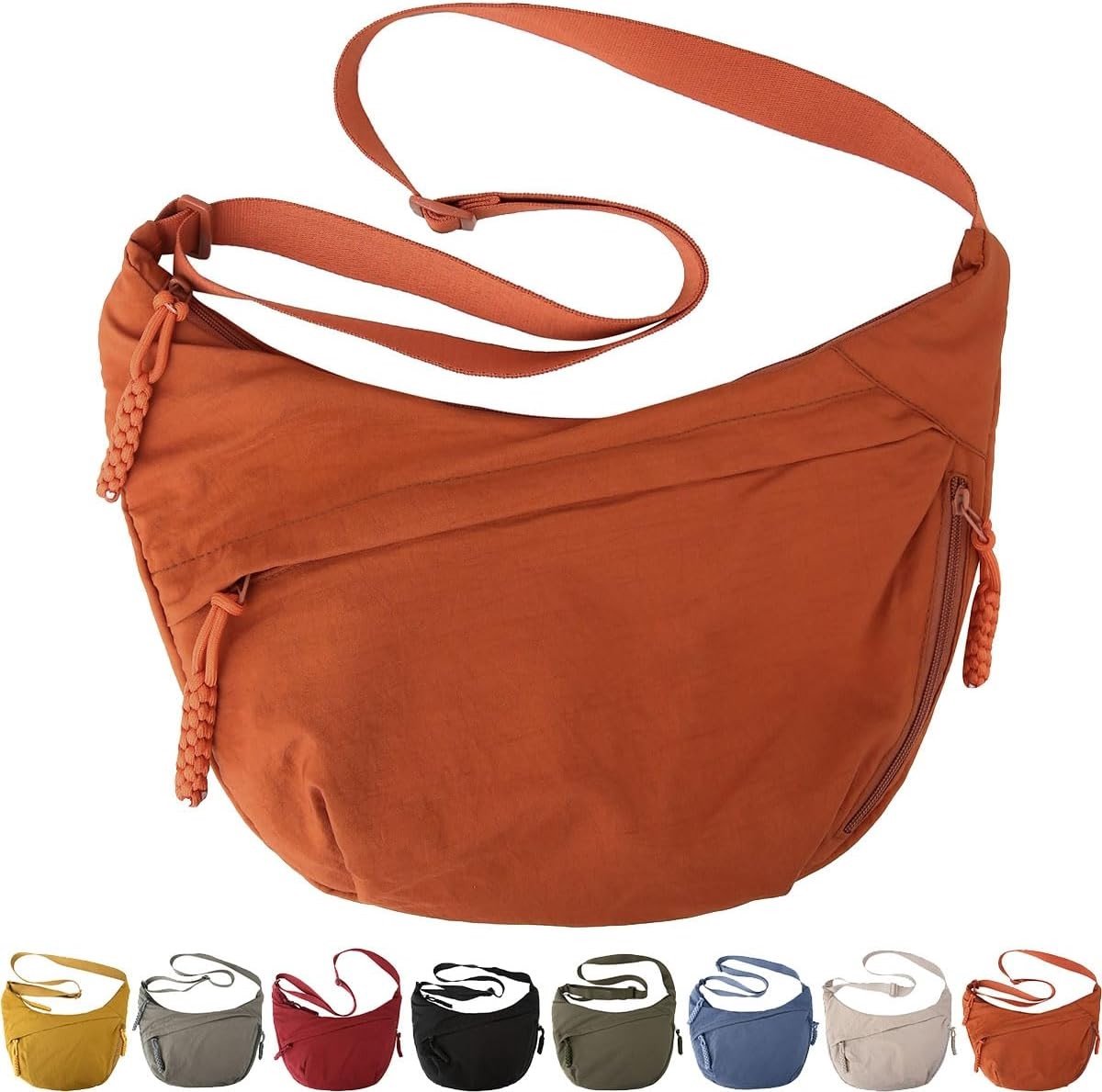 Stijlvolle Schoudertas in Halve Maan Vorm, Verstelbare Schouderriem, Waterdicht en Ruim, Perfect voor Dagelijks Gebruik en Minimalistische Look