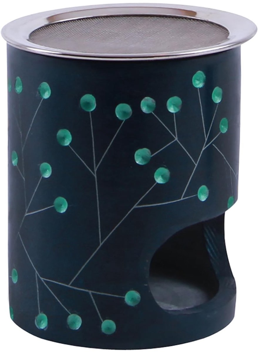 Incense Burner - Handgemaakt van Softstone - Groen