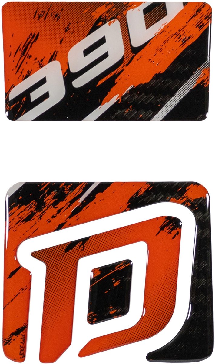 Tankpad - Carbon Sticker Oranje