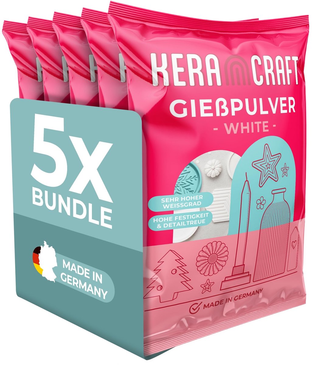 Gietpoeder Wit - 5x1kg voor Creatieve Projecten