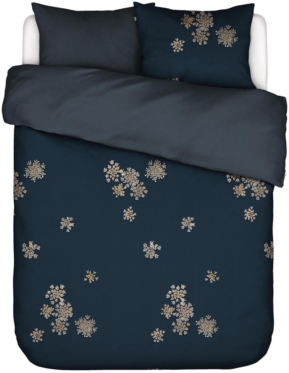 Duvet Cover Lauren Floral - Indigo Blauw - Lits-Jumeaux 240x220 cm