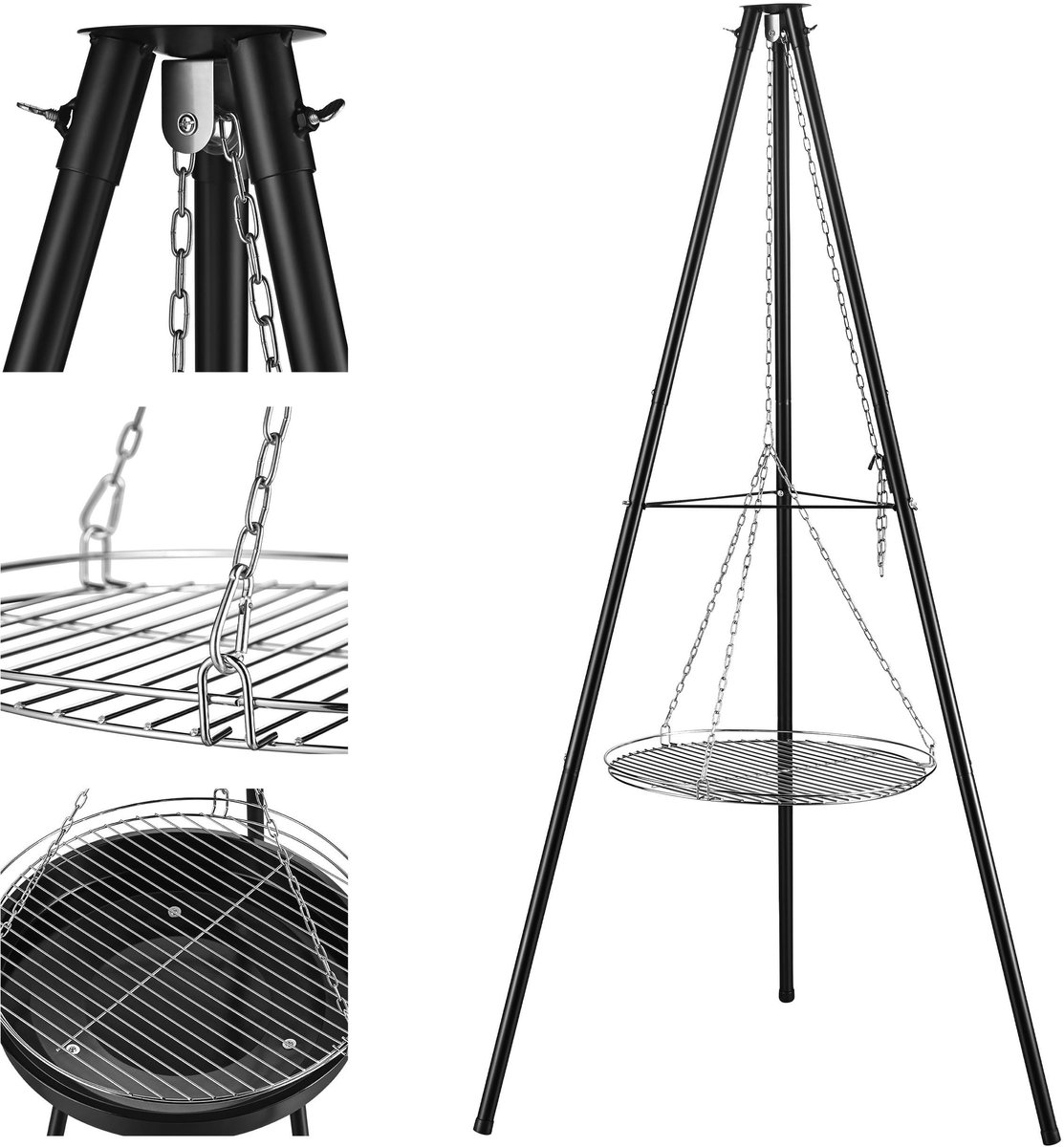 2-in-1 Grill Bowl - Hoogte Verstelbaar - Zwart