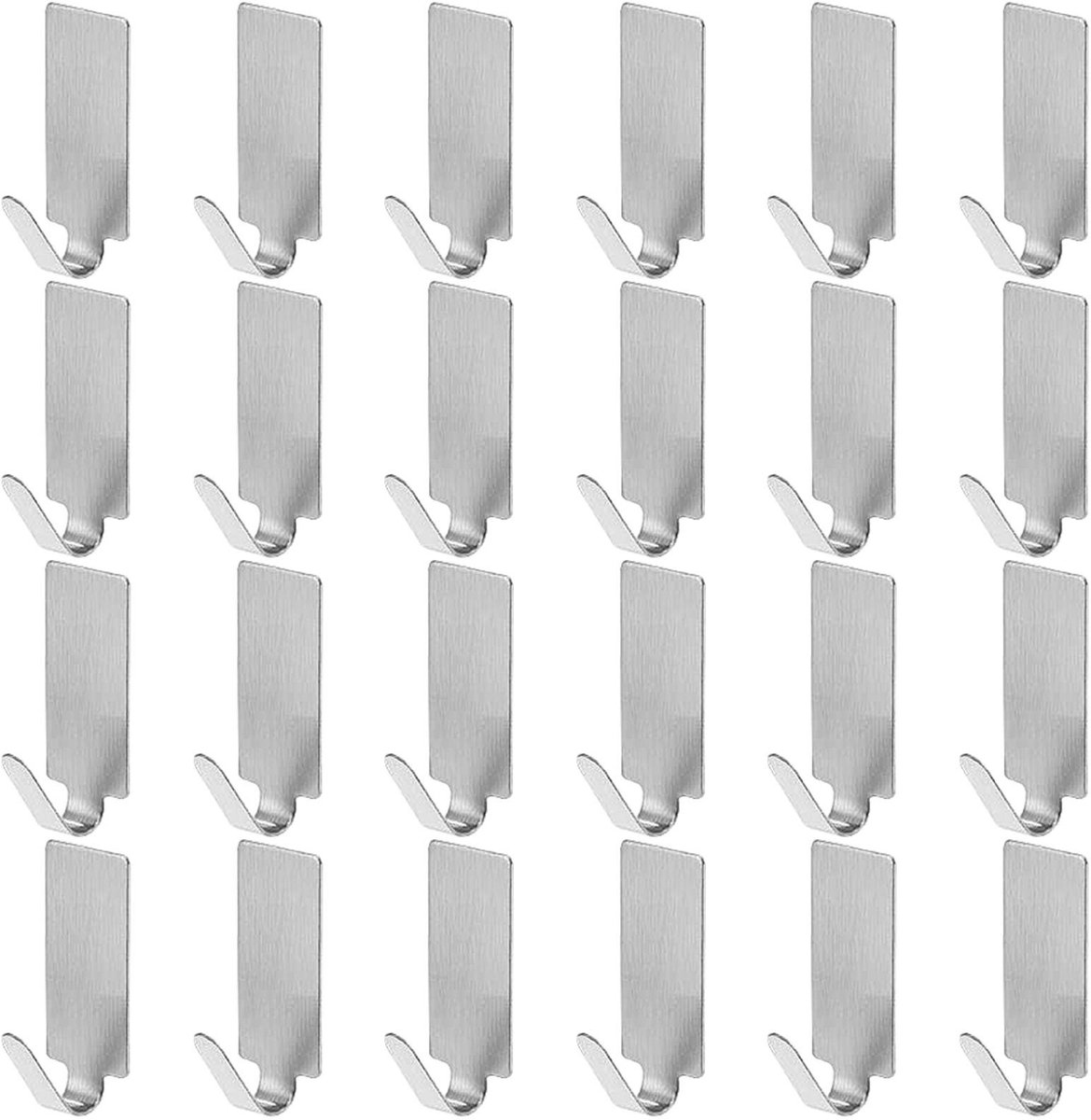 24 Stuks Wandhaken van Roestvrij Staal - Sterk en Duurzaam
