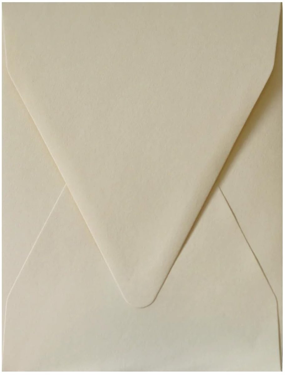 Enveloppen set van 100 - Beige, 18.3 x 13.5 cm - Voor uitnodigingen
